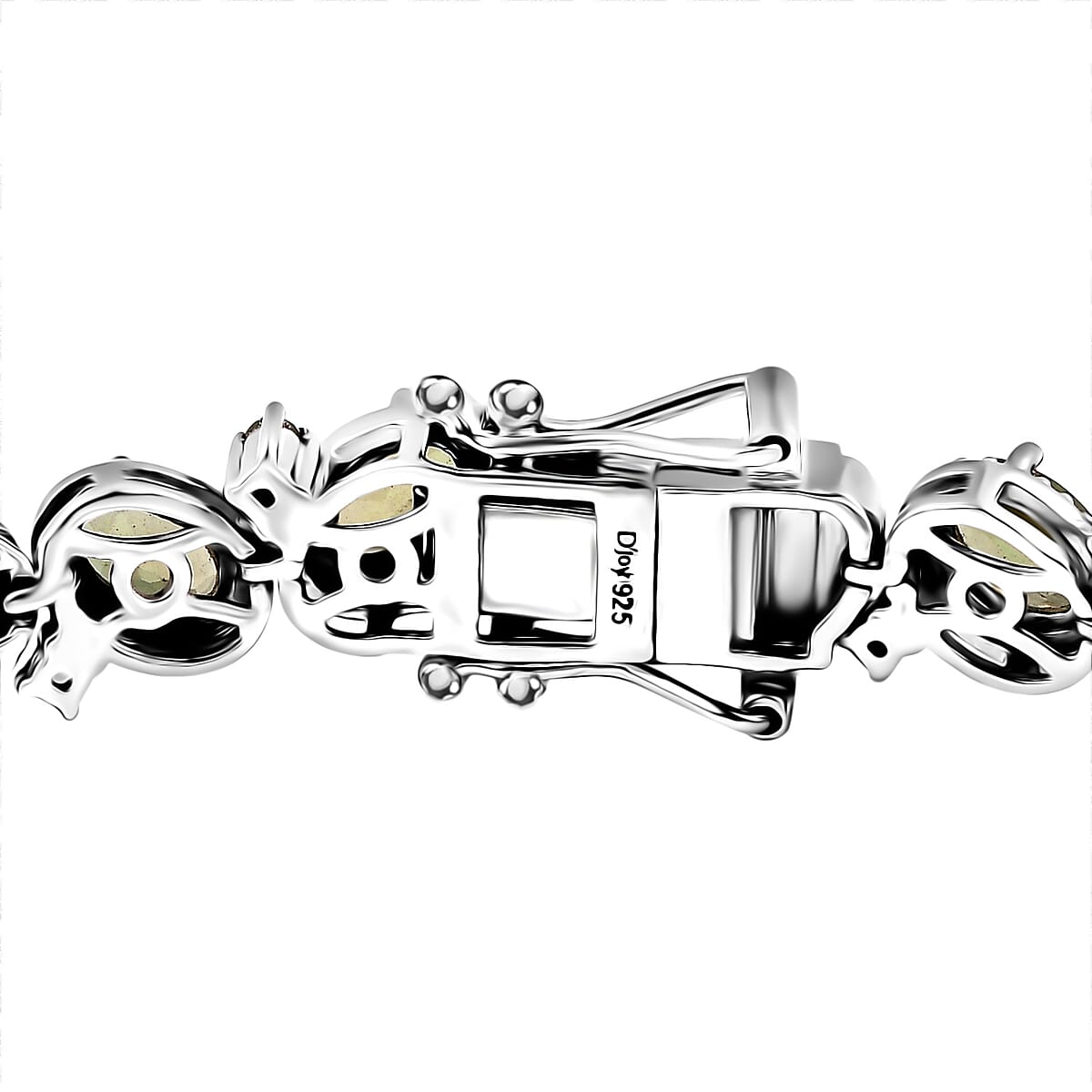 D'Joy Madagascar Yellow Apatite and Yellow Sapphire 12.60 ctw Floral Vine Bracelet in Rhodium Over Sterling Silver (8.00 In) image number 2