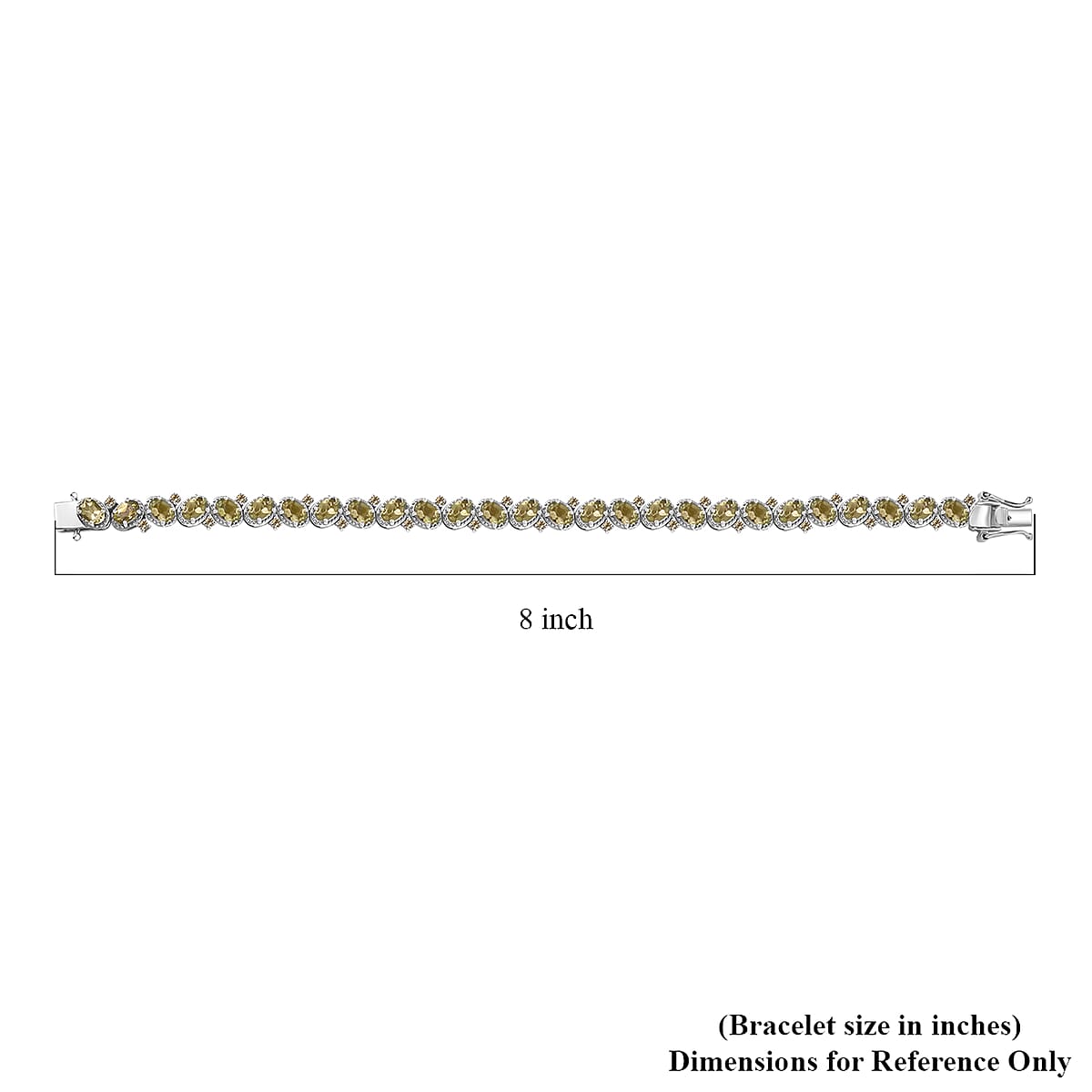 D'Joy Madagascar Yellow Apatite and Yellow Sapphire 12.60 ctw Floral Vine Bracelet in Rhodium Over Sterling Silver (8.00 In) image number 3