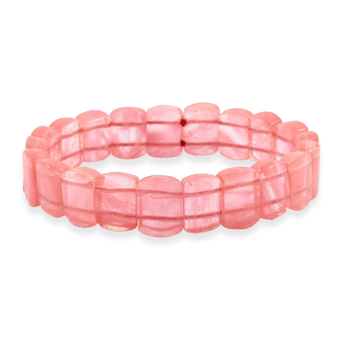 Cherry Quartz 103.50 ctw Mini Section Stretch Bracelet image number 0