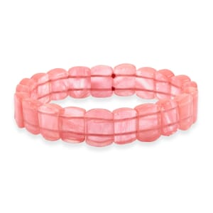 Cherry Quartz 103.50 ctw Mini Section Stretch Bracelet