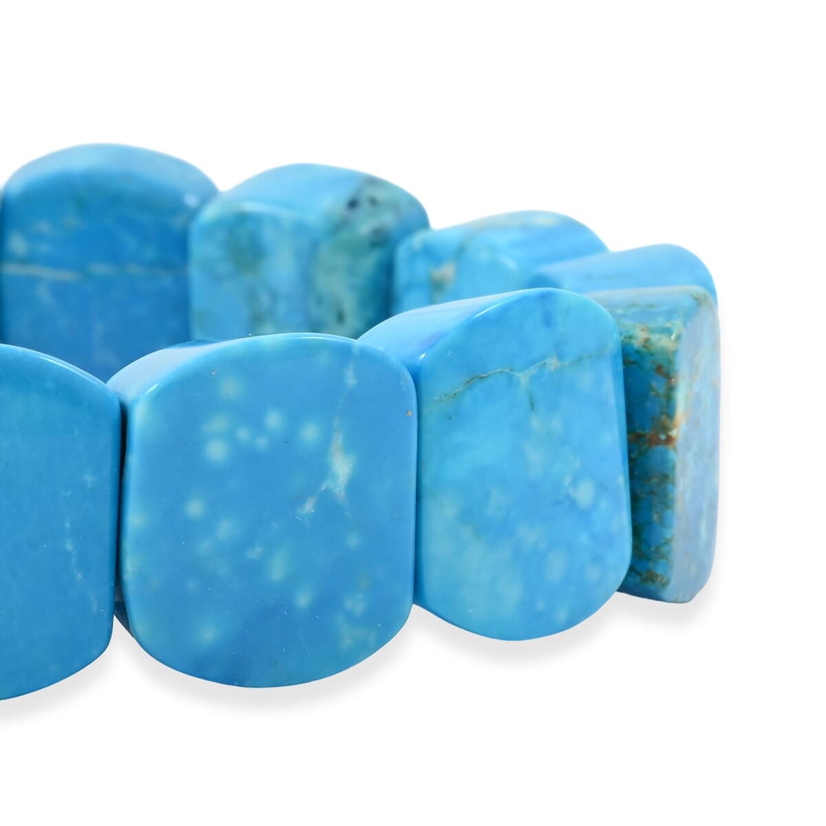 Puffy Dome Blue Howlite 192.45 ctw Stretch Bracelet image number 2