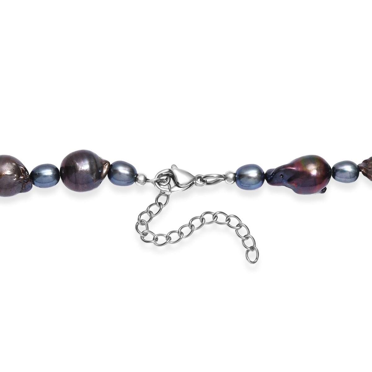 Peacock Pearl (D) Necklace in Stainless Steel 18 Inches image number 4