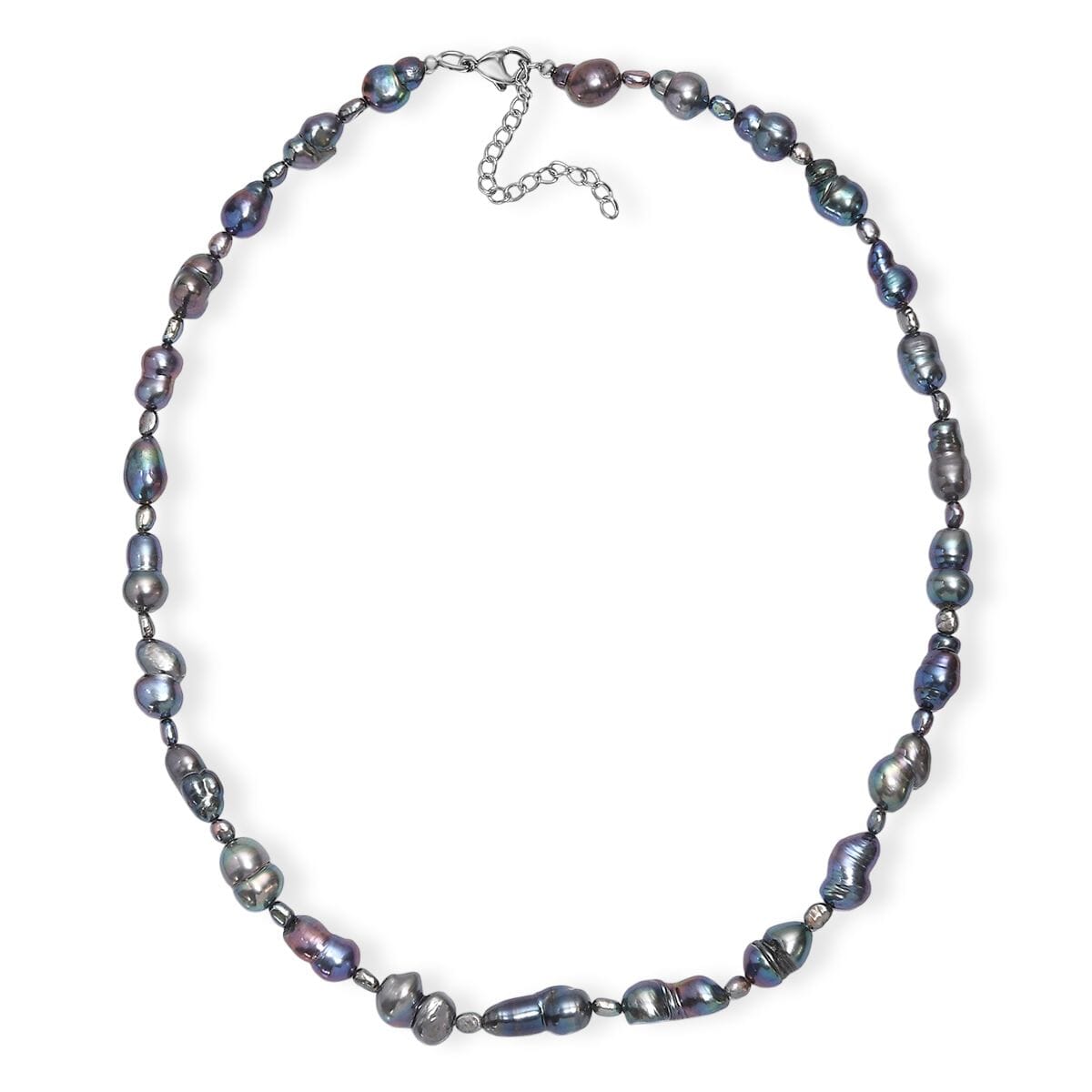 Peacock Pearl (D) Necklace in Stainless Steel 18 Inches image number 3