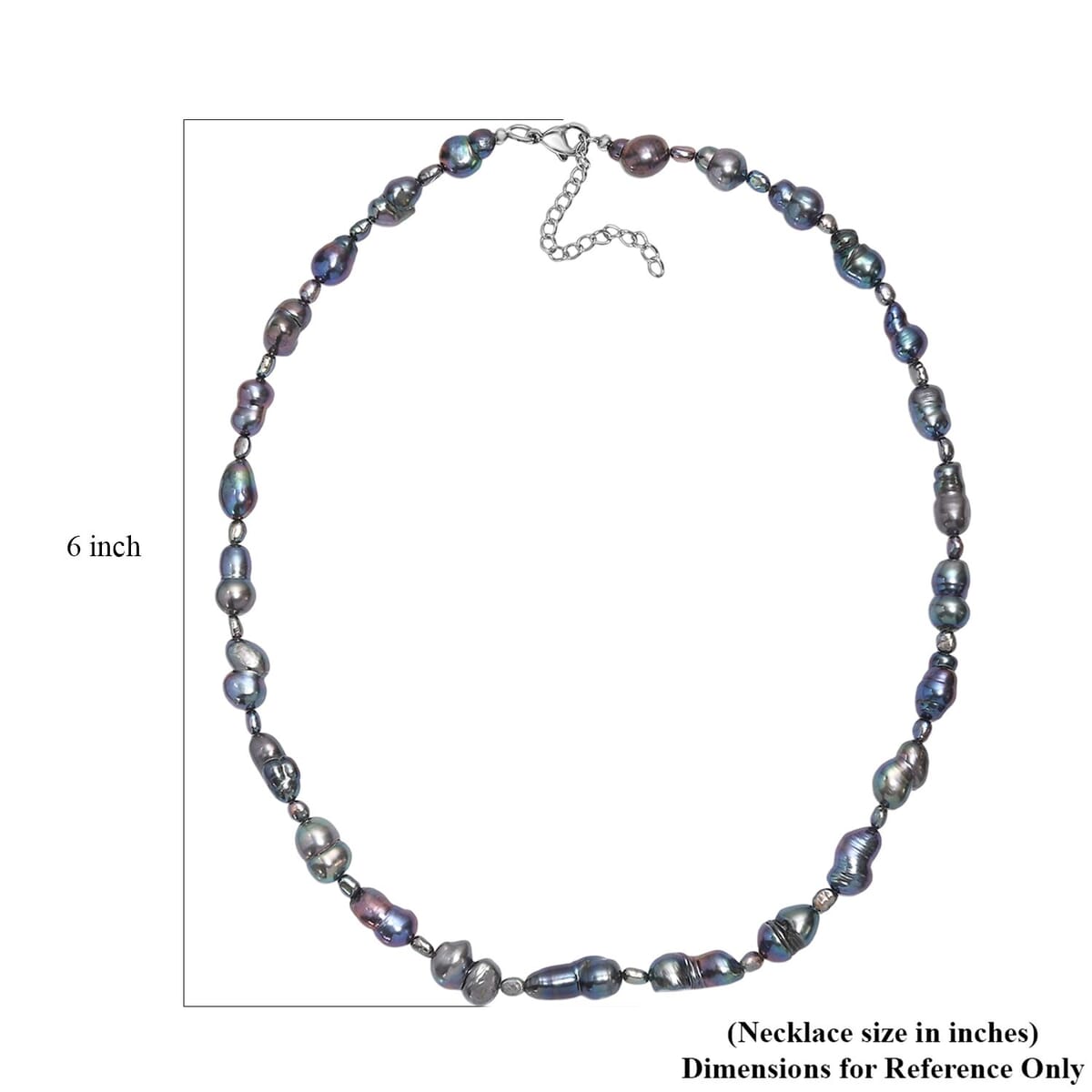 Peacock Pearl (D) Necklace in Stainless Steel 18 Inches image number 5