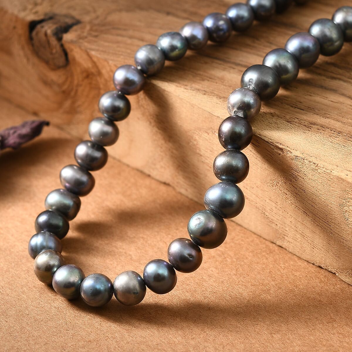 Grey Pearl (D) Necklace 28 Inches image number 1