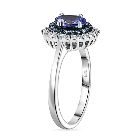 Tanzanite & Lab Grown Blue Diamond / 10 - Product card gallery slide 4 (10178103345465)