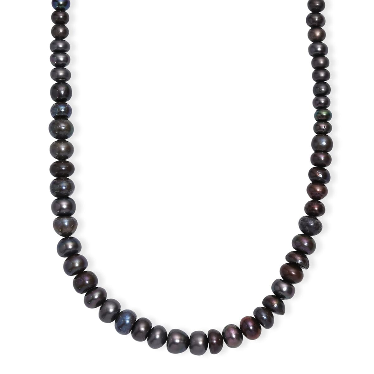 Grey Pearl (D) Necklace in Stainless Steel 18 Inches image number 0