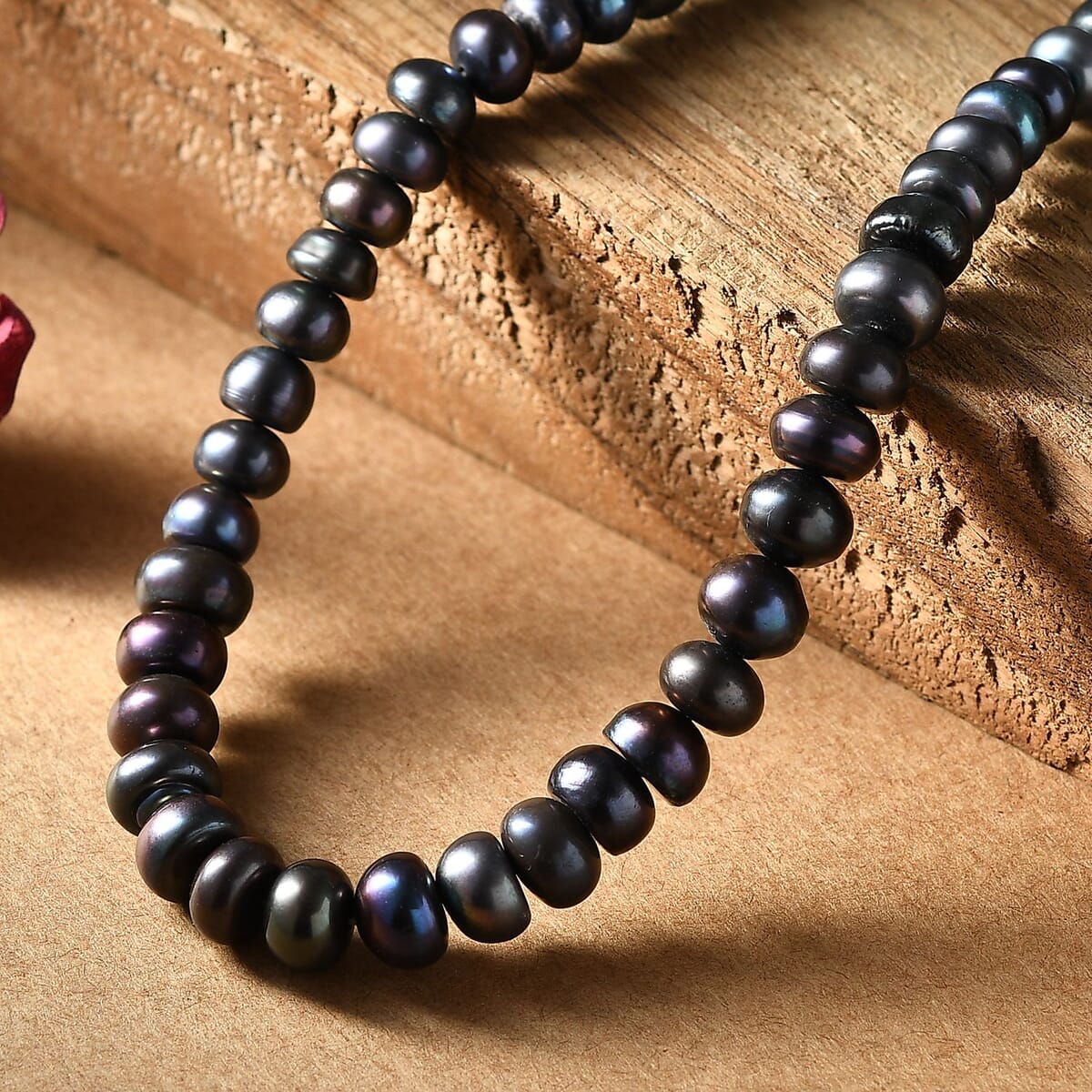 Peacock Pearl (D) Necklace in Stainless Steel 18 Inches image number 1