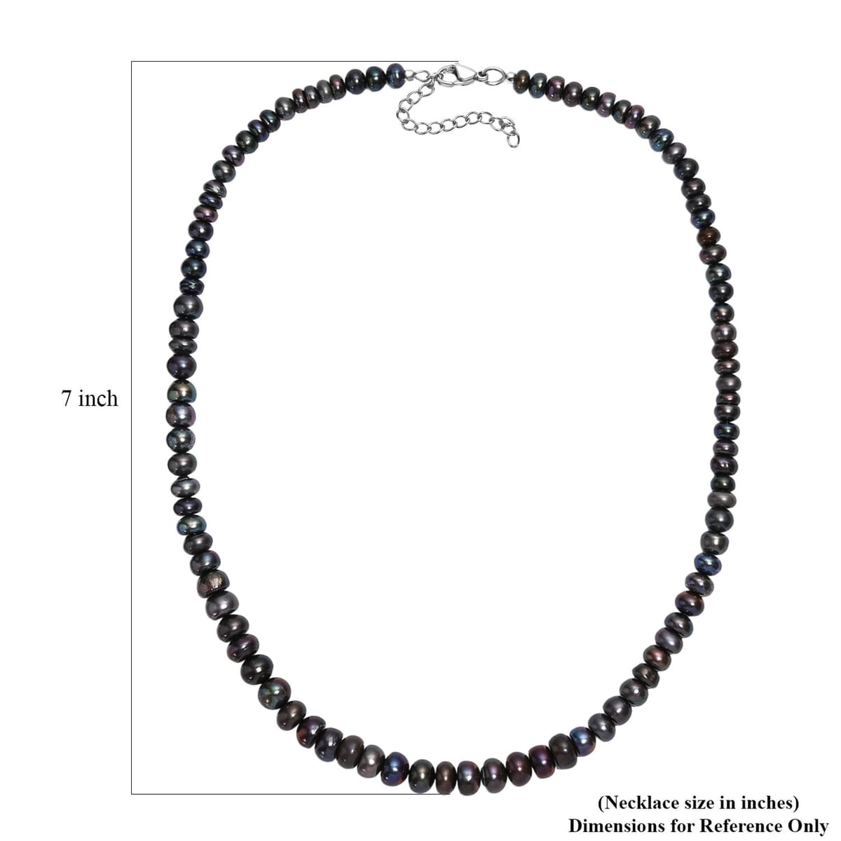 Peacock Pearl (D) Necklace in Stainless Steel 18 Inches image number 5