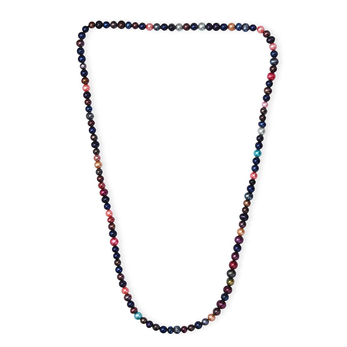 Value Buy Multi Color Pearl (D) Necklace (28 Inches) image number 3