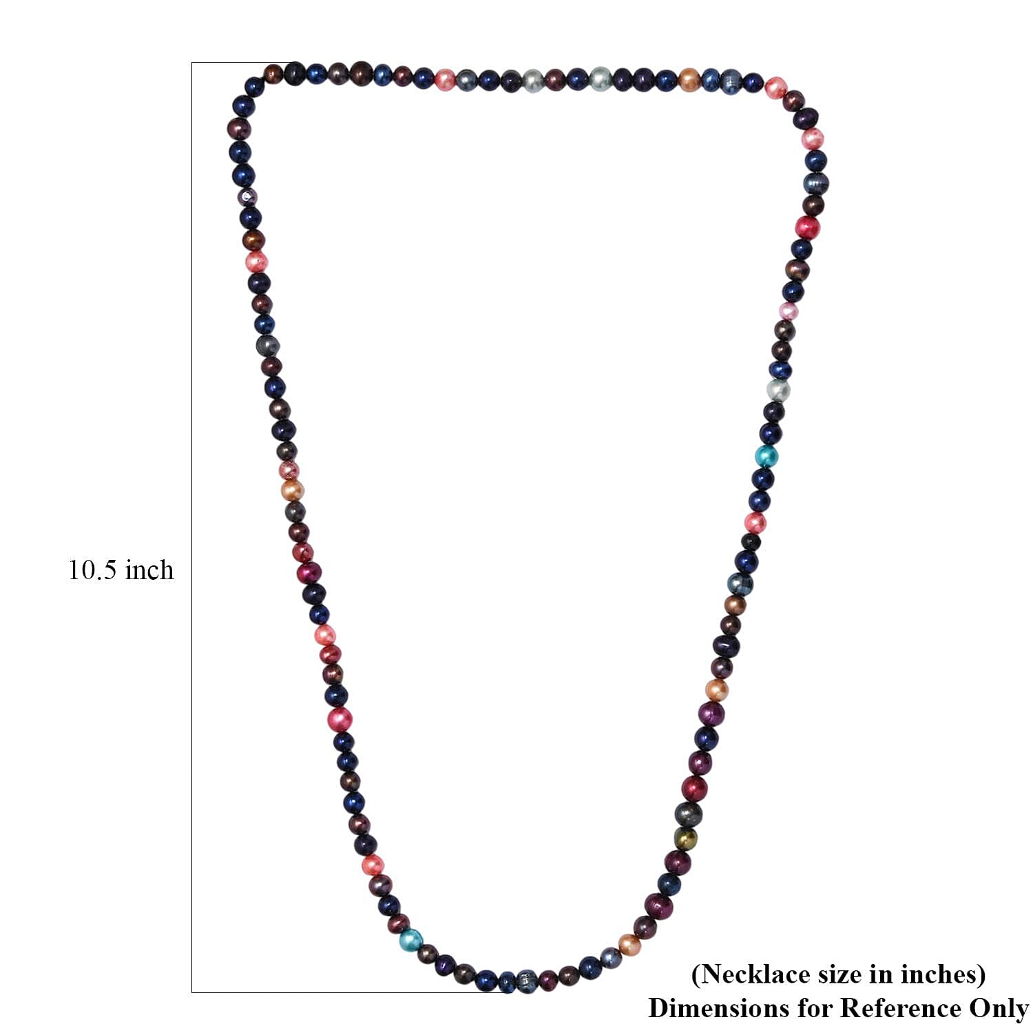 Multi Color Pearl (D) Necklace (28 Inches)