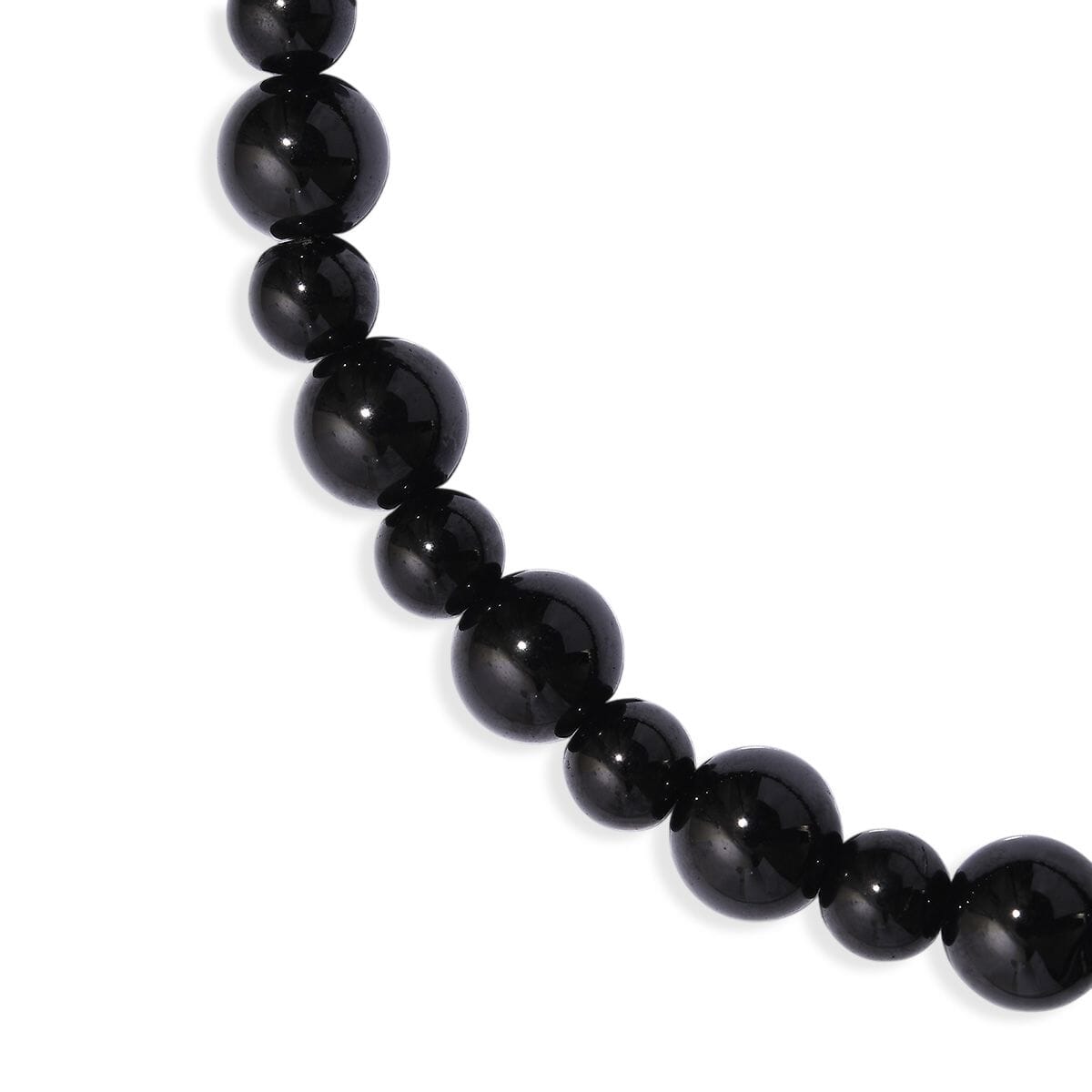 Thai Black Spinel 150.00 ctw Beaded Stretch Bracelet image number 3