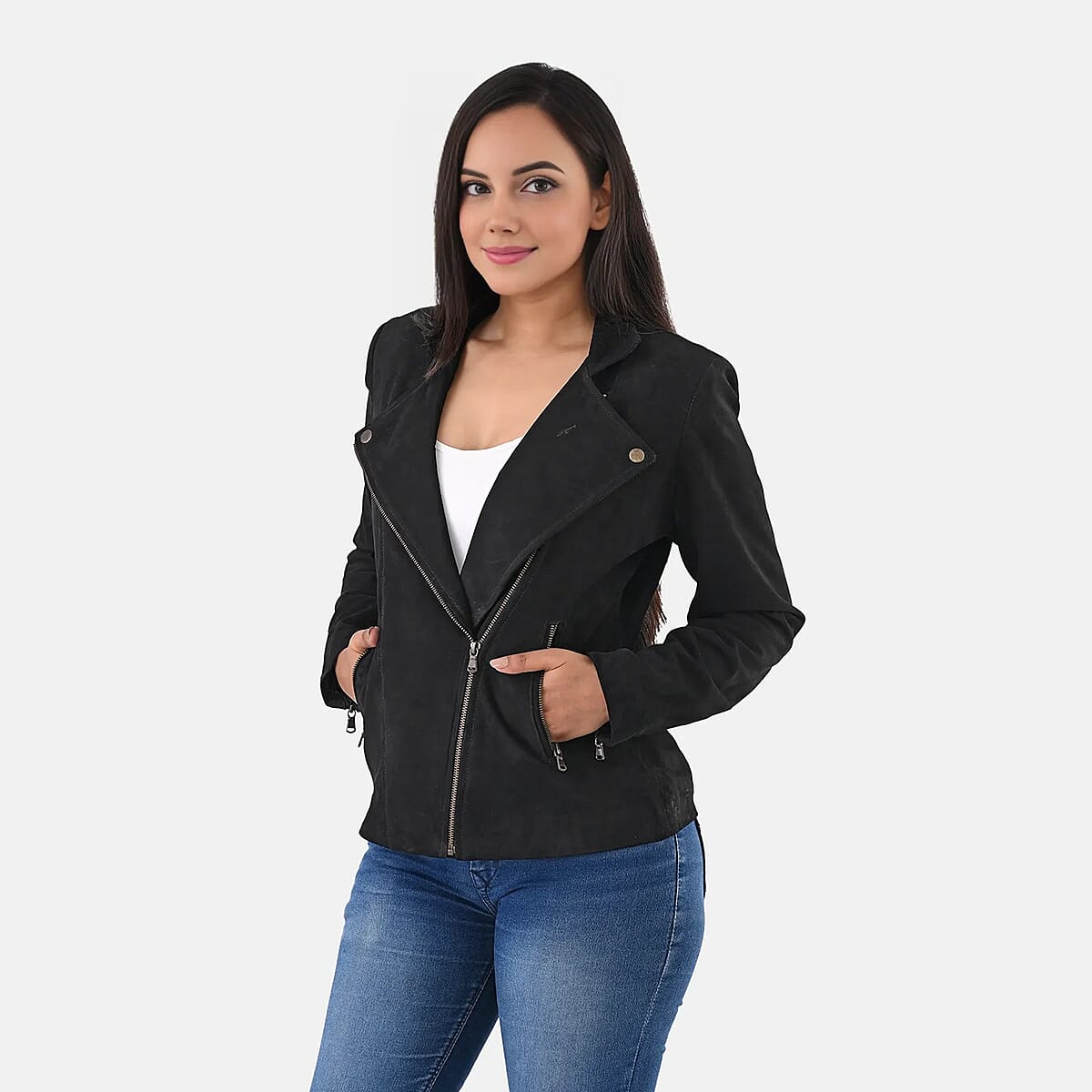 Doorbuster Black Genuine Lamb Leather Jacket - XL image number 3