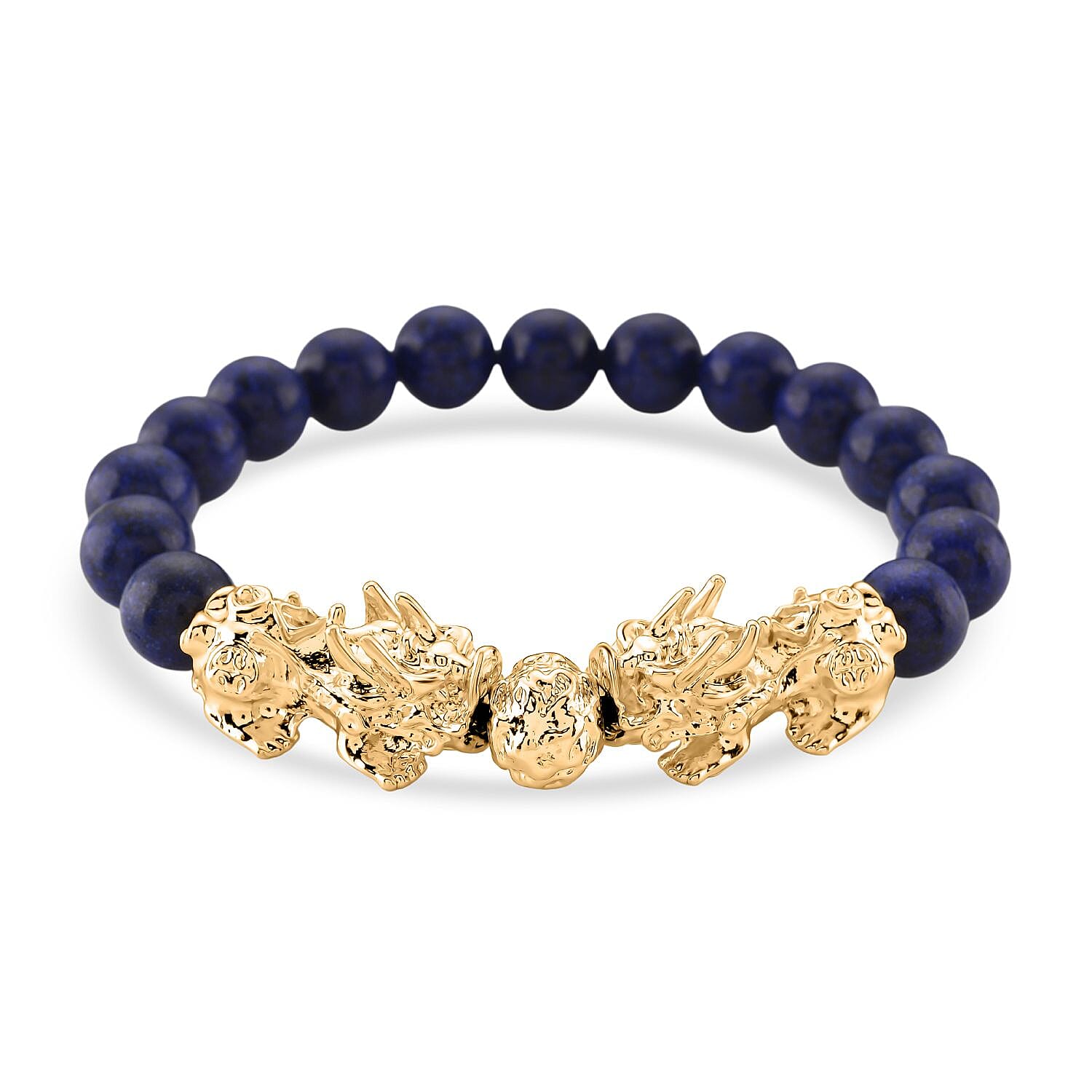 Lapis Lazuli 150.00 ctw Bracelet (Adjustable) in Goldtone