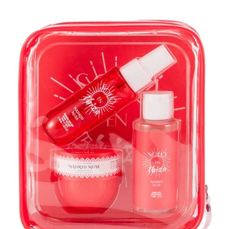 SOLO EN IBIZA 3 Pc Travel Size Kit (Bubble Bath 2oz, Body Mist 1.02oz, & Body Butter 1.76oz) Madrid Muse