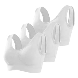 White Set of 3 Dream by Genie Smoothing Seamless Bra – Medium (Ships in 5-10 Business Days)