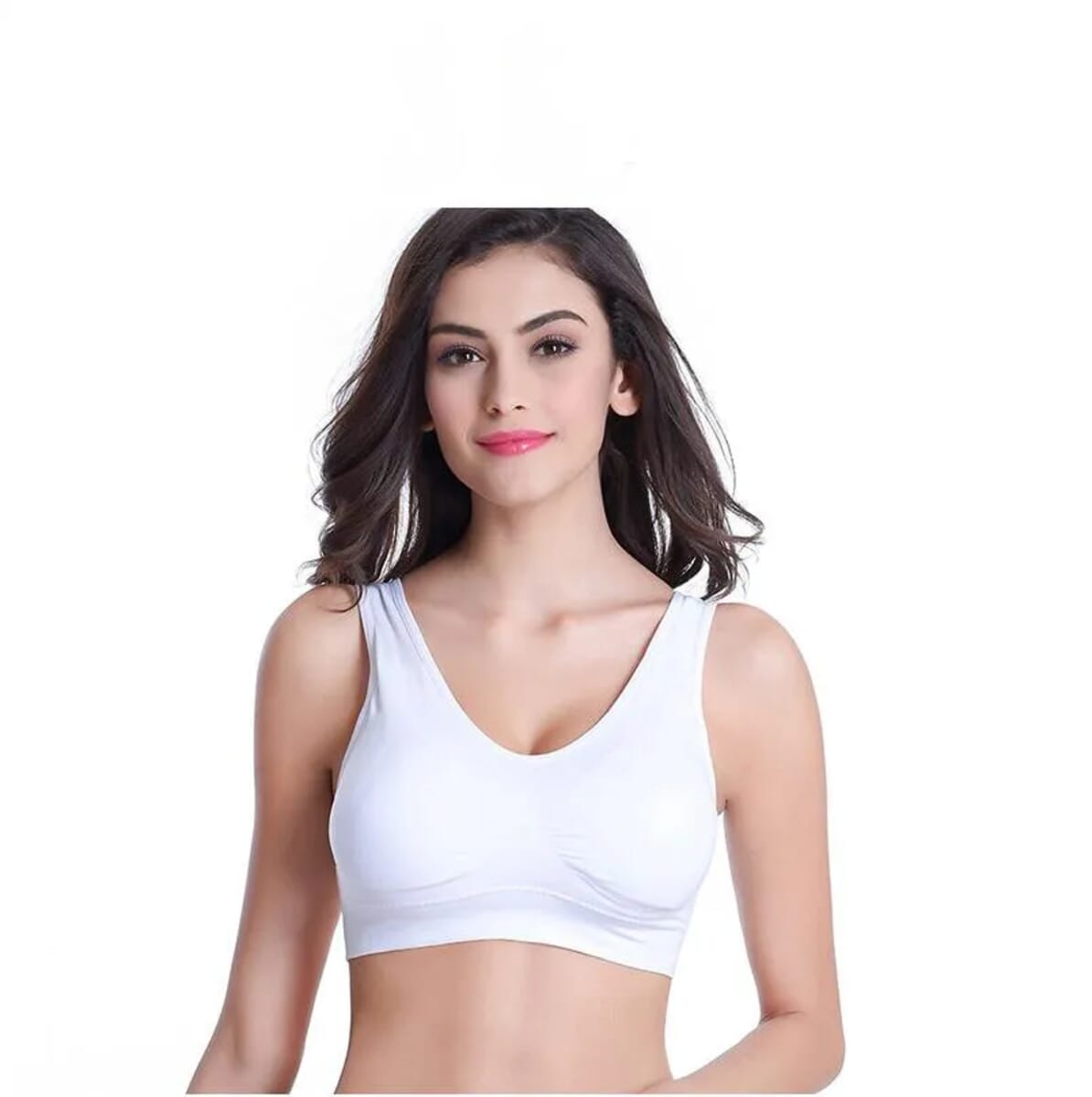 White Set of 3 Dream by Genie Smoothing Seamless Bra – Medium (Ships in 5-10 Business Days) image number 3