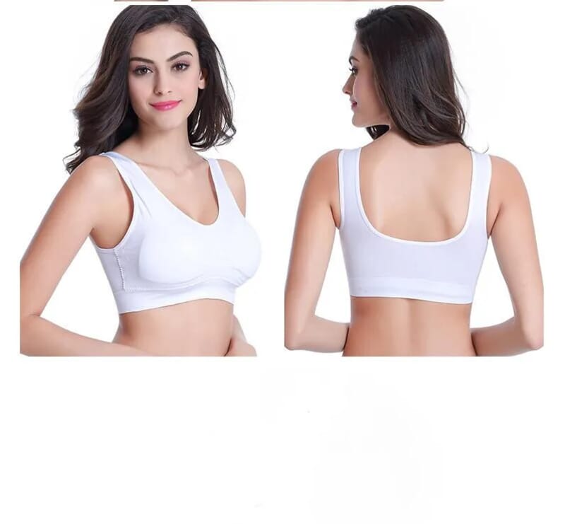 White Set of 3 Dream by Genie Smoothing Seamless Bra – Medium
