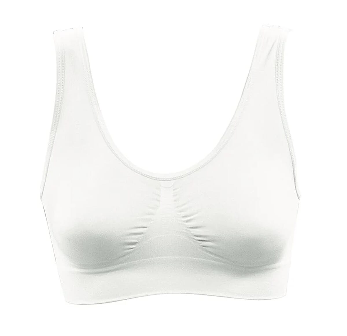 White Set of 3 Dream by Genie Smoothing Seamless Bra &ndash; 1X image number 1