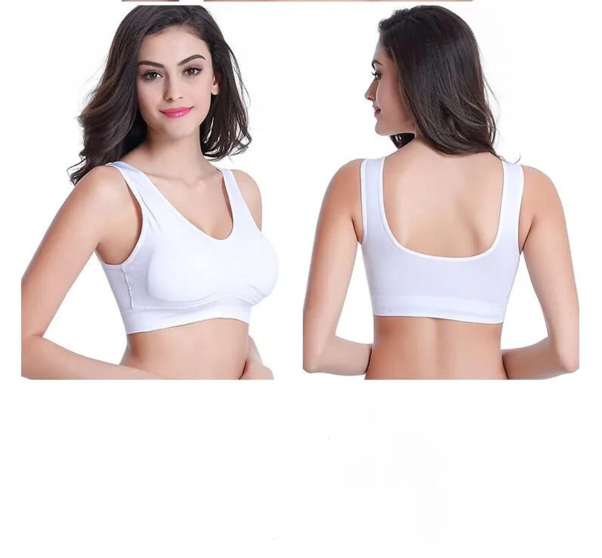 White Set of 3 Dream by Genie Smoothing Seamless Bra &ndash; 1X image number 4