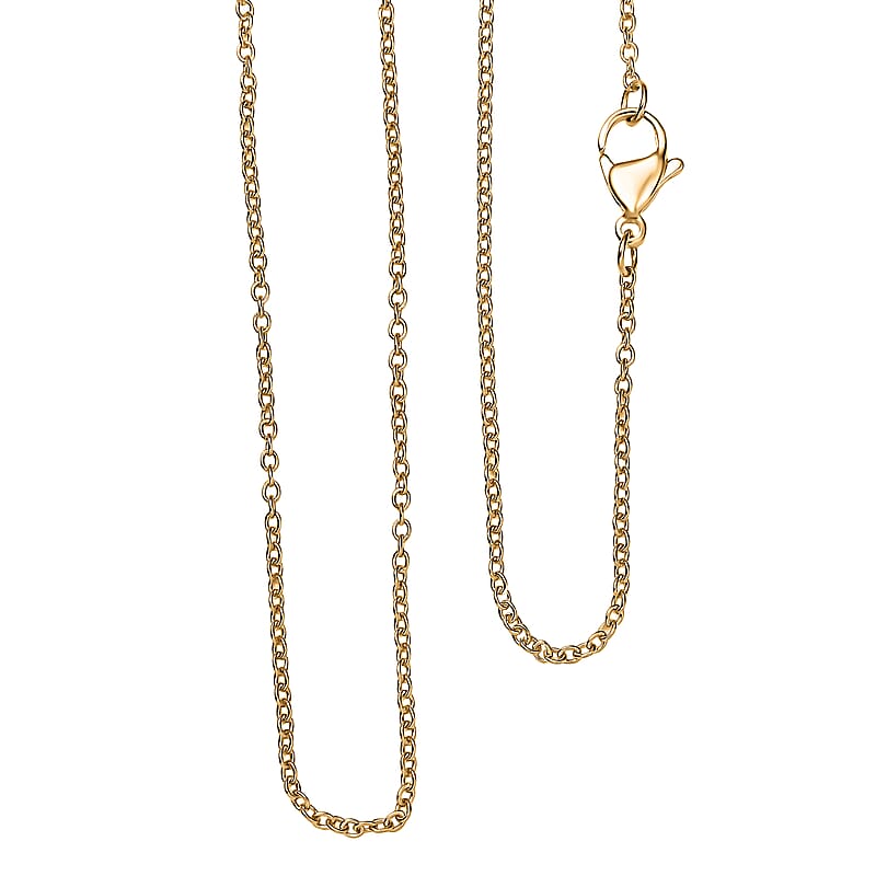 Cable Chain in ION Plated YG Stainless Steel 20 Inches