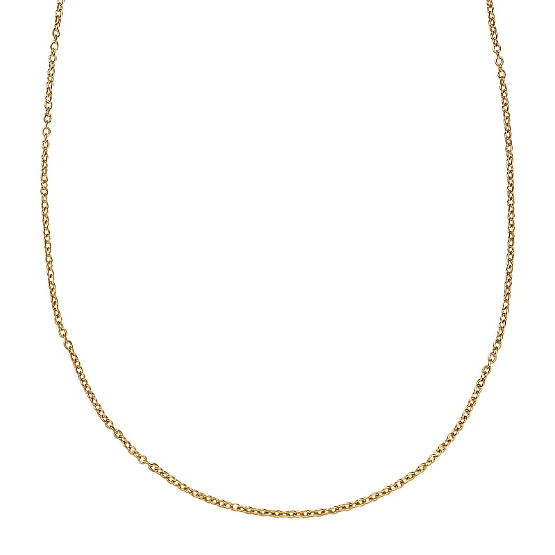 Cable Chain in ION Plated YG Stainless Steel 20 Inches