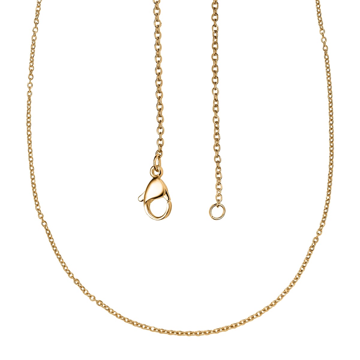 Cable Chain in ION Plated YG Stainless Steel 20 Inches image number 4