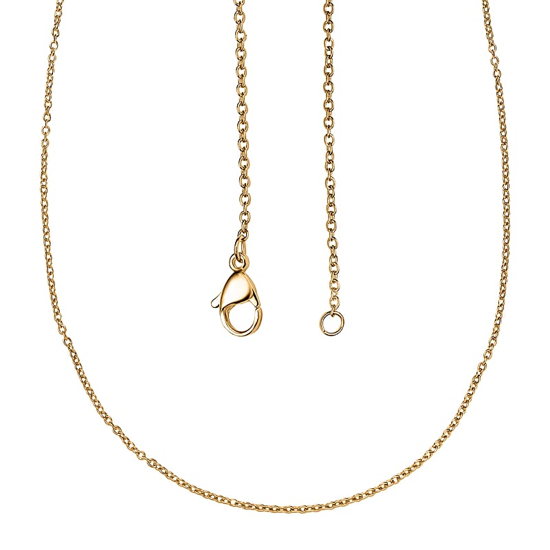Cable Chain in ION Plated YG Stainless Steel 20 Inches