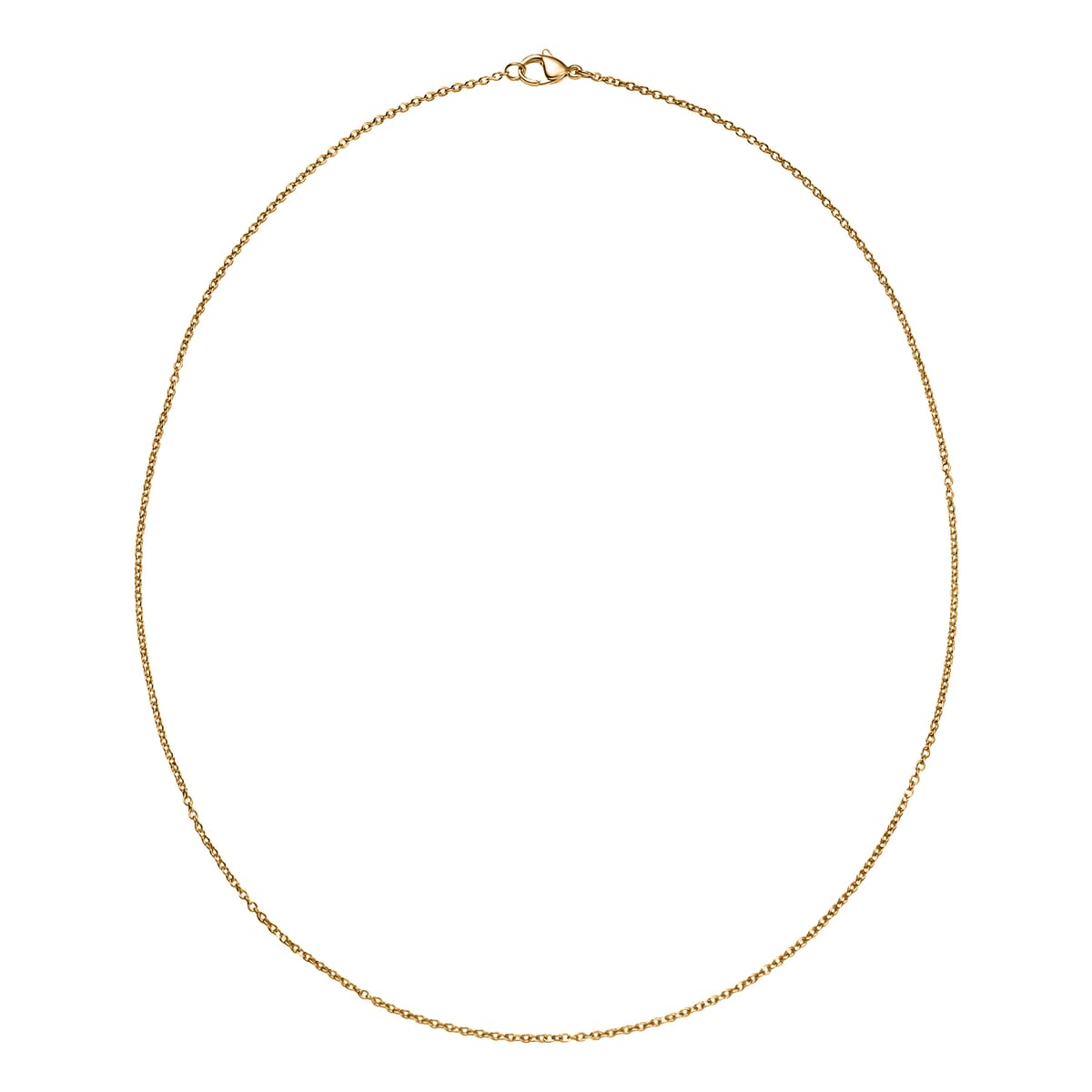 Cable Chain in ION Plated YG Stainless Steel 20 Inches image number 6