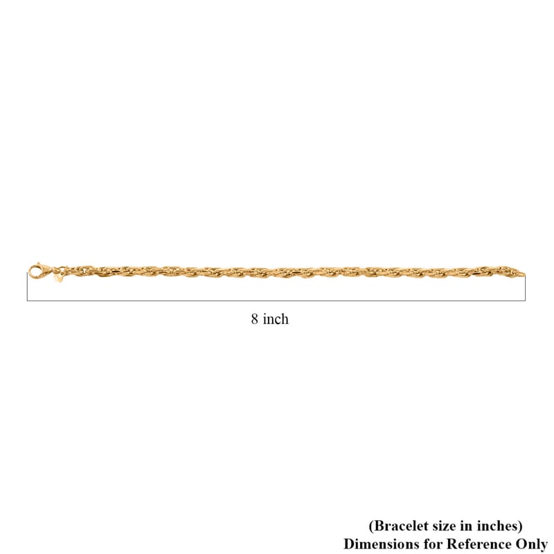 Italian 4mm Florentine Torchon Chain Bracelet in 10K Yellow Gold (7.50 In) 3.41 Grams