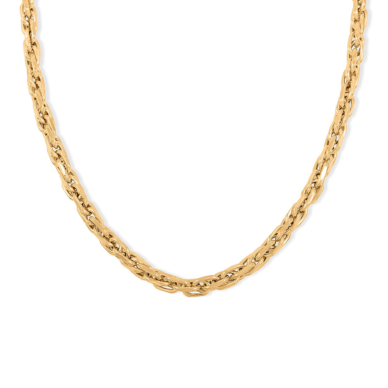 Italian 4mm Florentine Torchon Chain Necklace in 10K Yellow Gold 7.74 Grams 20 Inches