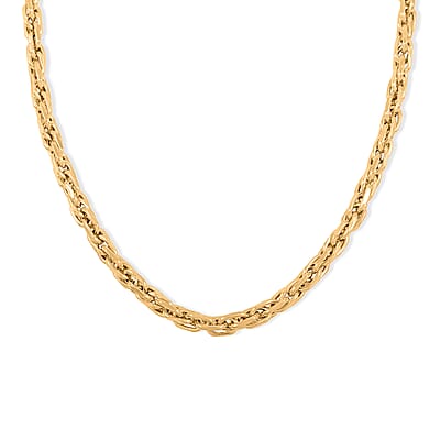 Italian 4mm Florentine Torchon Chain Necklace in 10K Yellow Gold 7.74 Grams 20 Inches