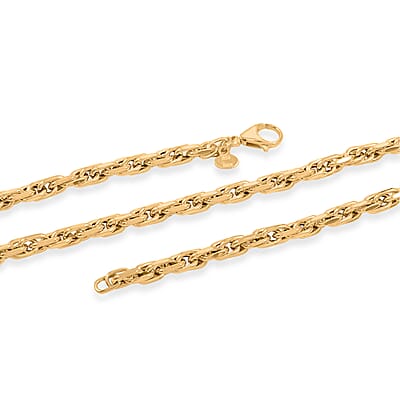 Italian 4mm Florentine Torchon Chain Necklace in 10K Yellow Gold 7.74 Grams 20 Inches