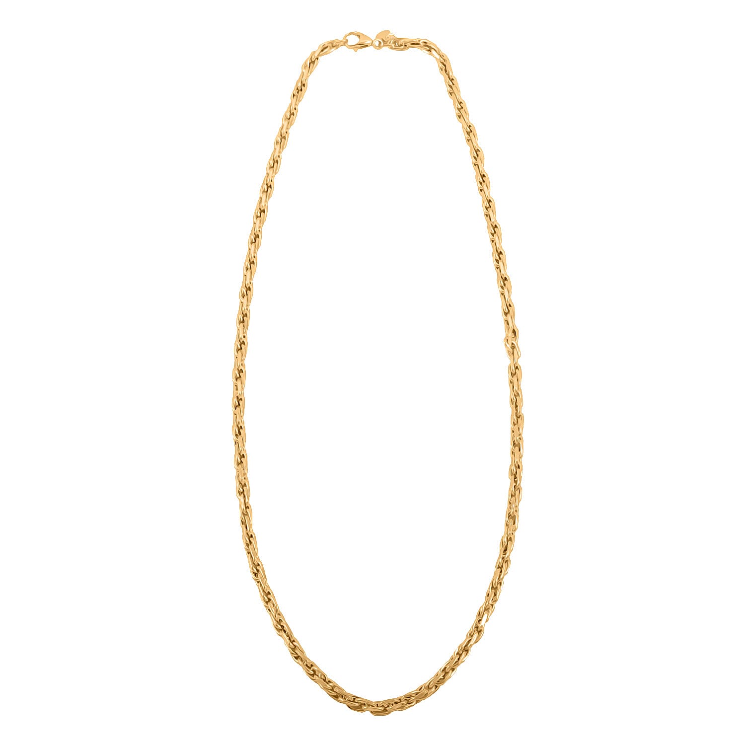 Italian 4mm Florentine Torchon Chain Necklace in 10K Yellow Gold 7.74 Grams 20 Inches
