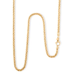 Italian Spiga Royal Chain Necklace in 10K Yellow Gold 5.44 Grams 20 Inches