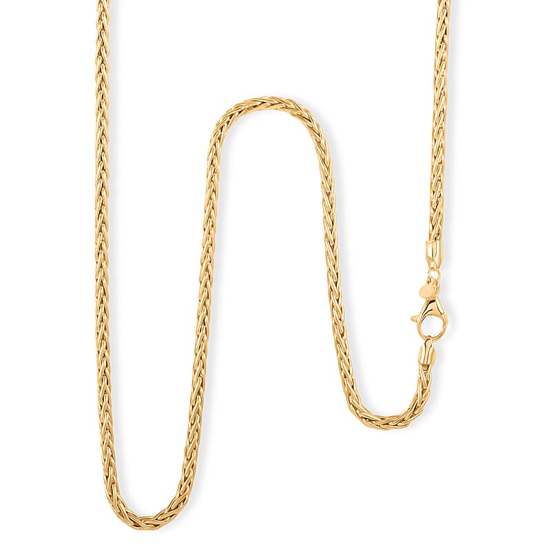 Italian Spiga Royal Chain Necklace in 10K Yellow Gold 5.44 Grams 20 Inches
