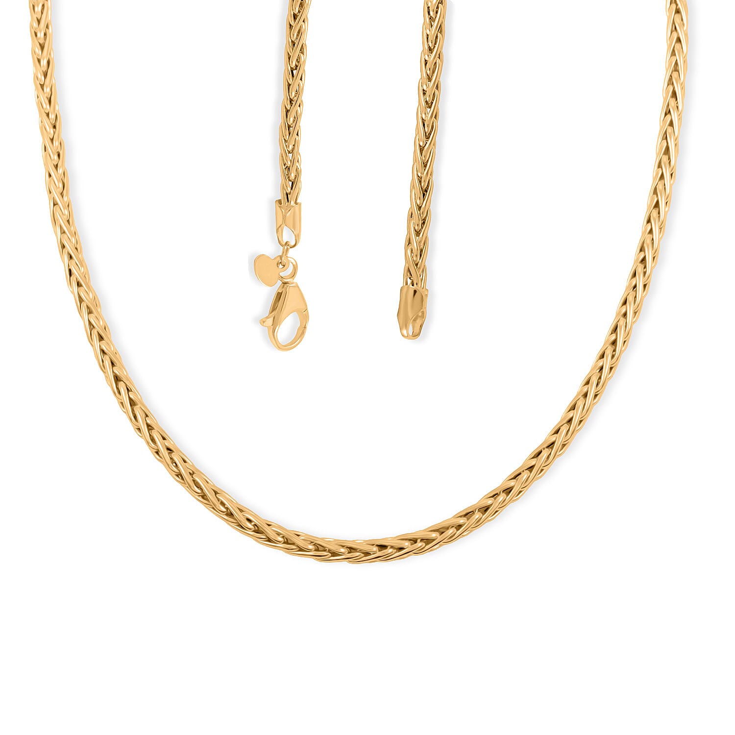 Italian Spiga Royal Chain Necklace in 10K Yellow Gold 5.44 Grams 20 Inches