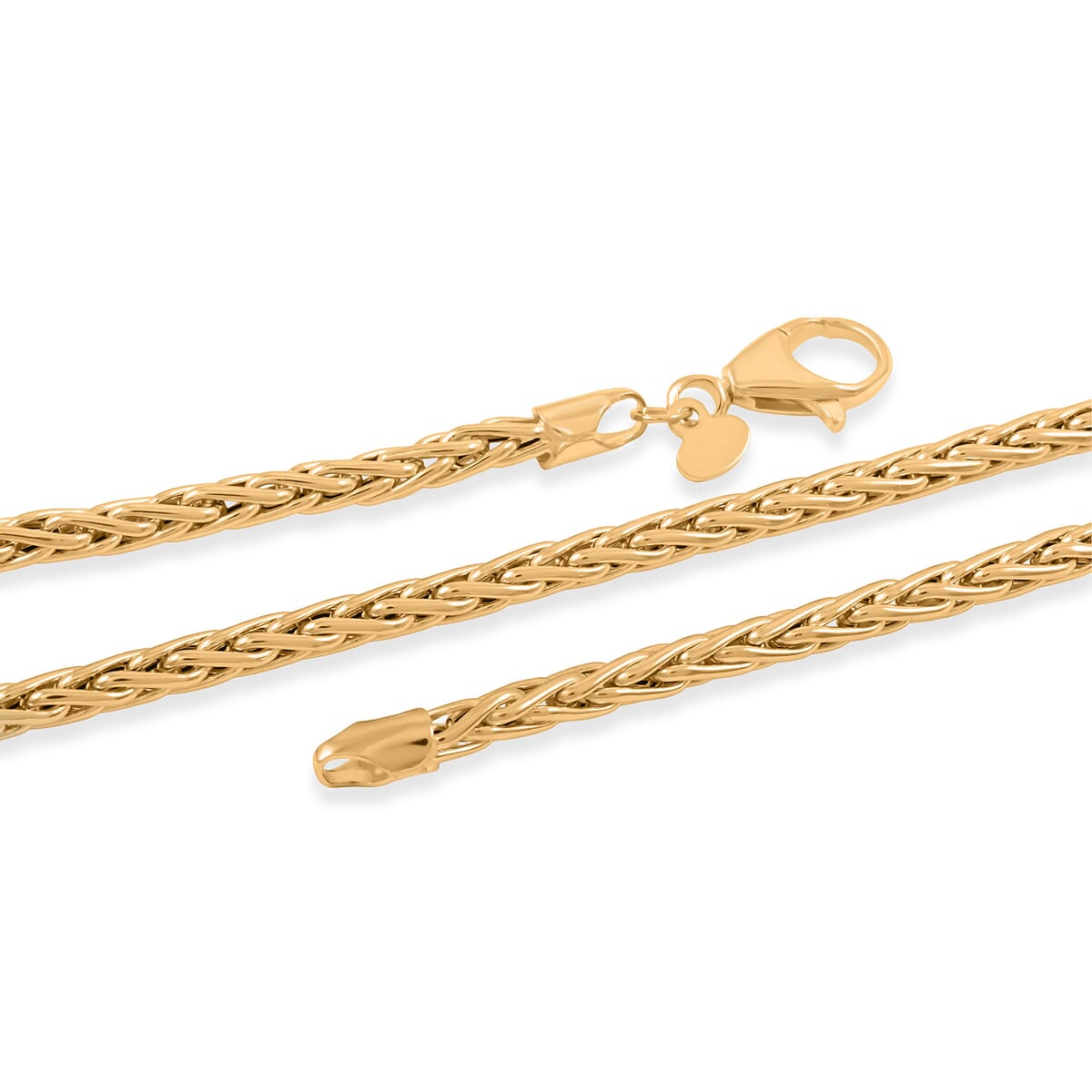 Italian Spiga Royal Chain Necklace in 10K Yellow Gold 5.44 Grams 20 Inches image number 3