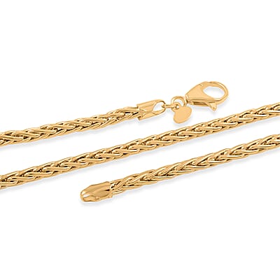 Italian Spiga Royal Chain Necklace in 10K Yellow Gold 5.44 Grams 20 Inches