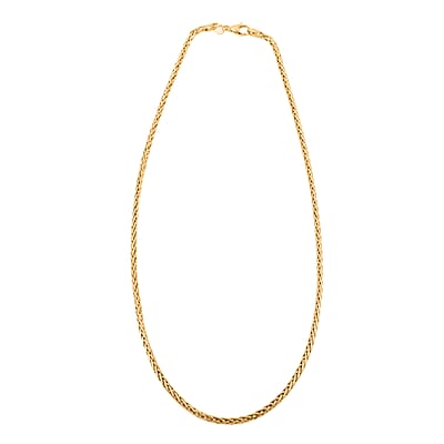 Italian Spiga Royal Chain Necklace in 10K Yellow Gold 5.44 Grams 20 Inches