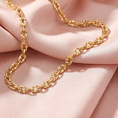 Italian 5.7mm Grande Luce Oro Chain Necklace in 10K Yellow Gold 8.43 Grams 20 Inches