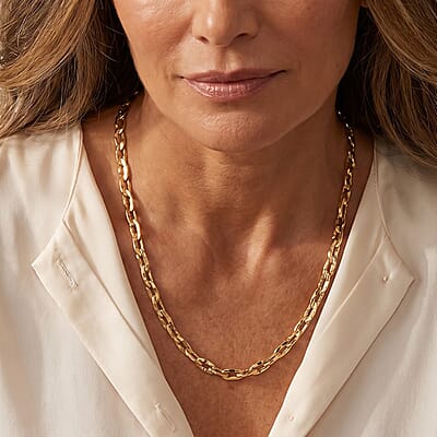 Italian 5.7mm Grande Luce Oro Chain Necklace in 10K Yellow Gold 8.43 Grams 20 Inches