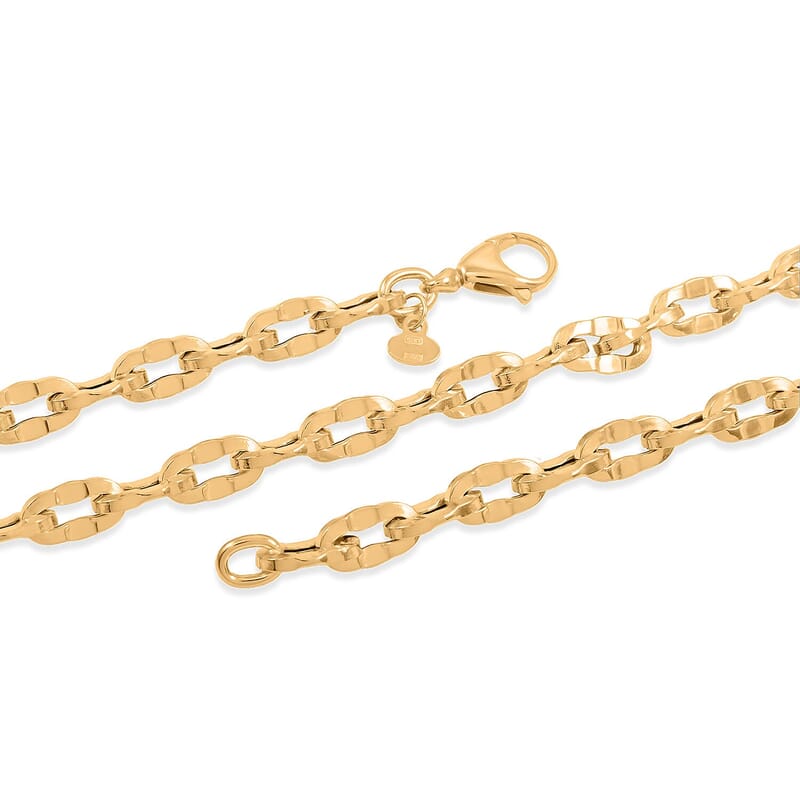 Italian 5.7mm Grande Luce Oro Chain Necklace in 10K Yellow Gold 8.43 Grams 20 Inches