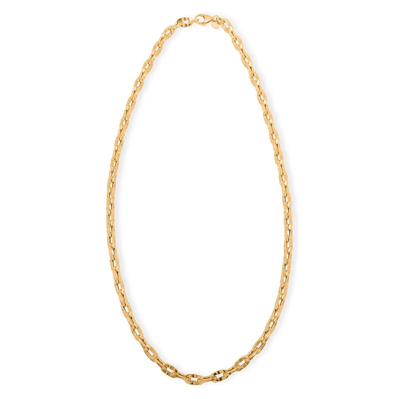 Italian 5.7mm Grande Luce Oro Chain Necklace in 10K Yellow Gold 8.43 Grams 20 Inches