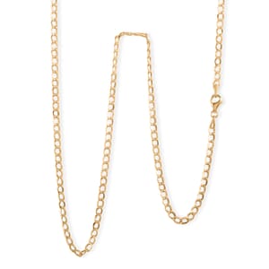 Italian Glitter Grumette Chain Necklace in 10K Yellow Gold 2.45 Grams 20 Inches