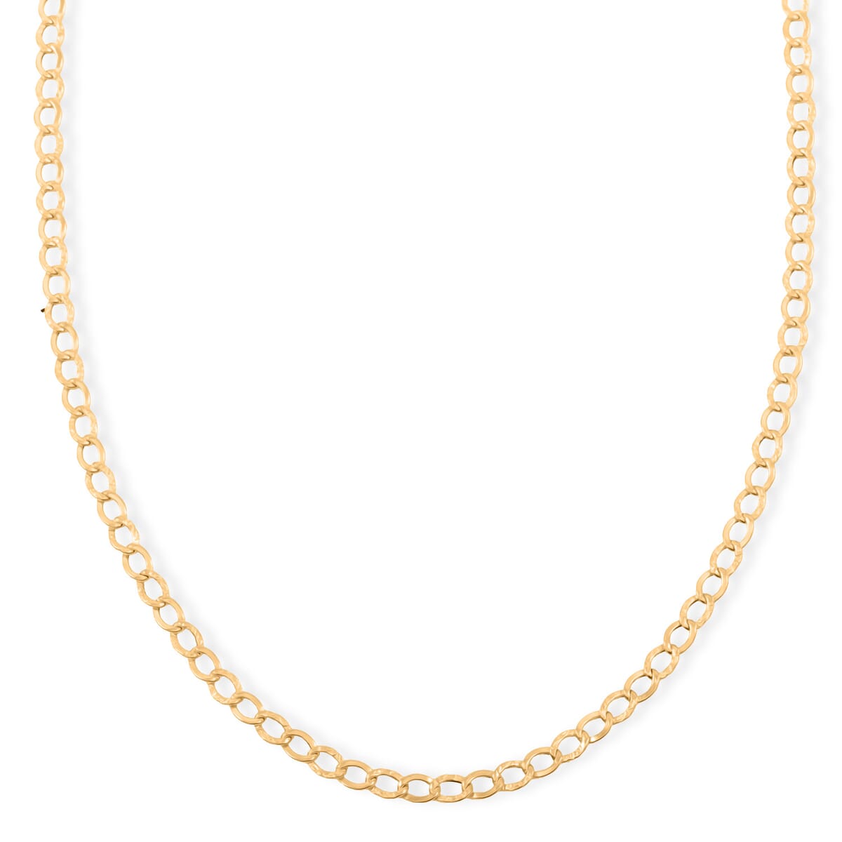 Italian Glitter Grumette Chain Necklace in 10K Yellow Gold 2.45 Grams 20 Inches image number 1