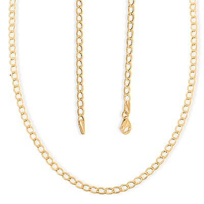 Italian Glitter Grumette Chain Necklace in 10K Yellow Gold 1.70 Grams 20 Inches