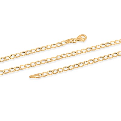 Italian Glitter Grumette Chain Necklace in 10K Yellow Gold 1.70 Grams 20 Inches