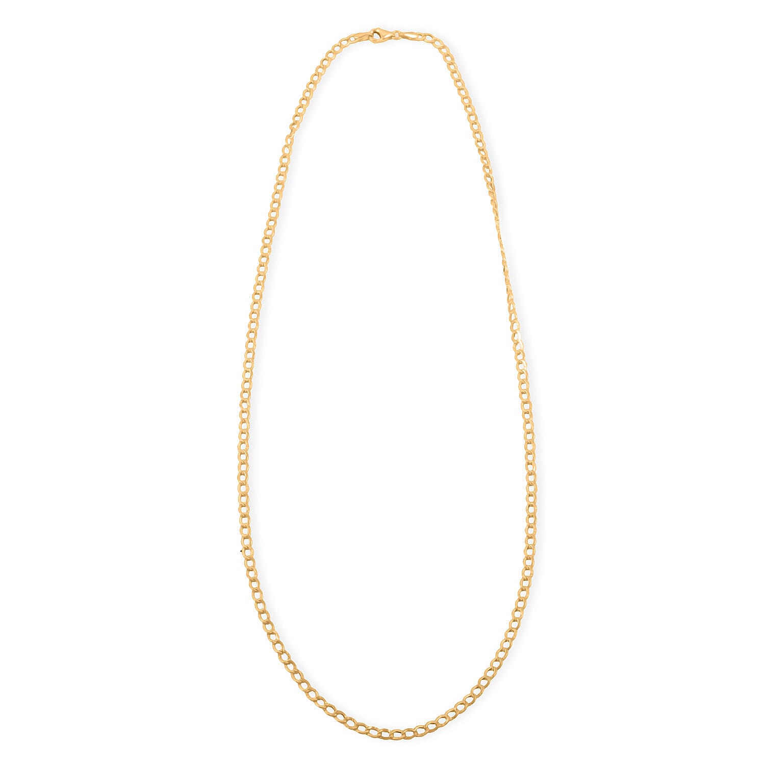 Italian Glitter Grumette Chain Necklace in 10K Yellow Gold 1.70 Grams 20 Inches
