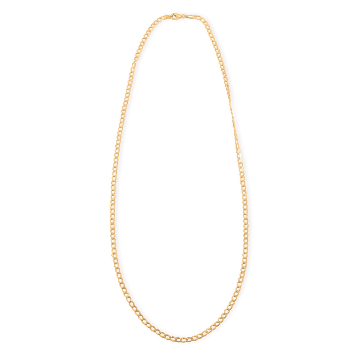 Italian Glitter Grumette Chain Necklace in 10K Yellow Gold 2.45 Grams 20 Inches image number 4